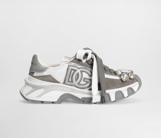 Dolce & Gabbana Dg Country Road Fabric Sneakers - Woman Sneakers Multicolor 36.5