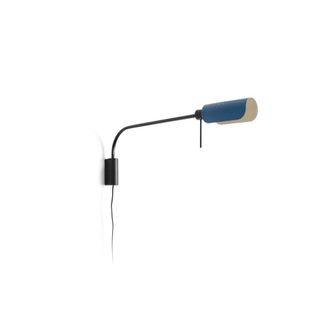 Netlighting Martinica XL Reading Wall Light Black Blue 1x E27