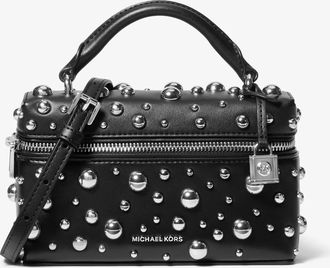 Michael Kors Jana Extra-Small Studded Satin Crossbody Bag