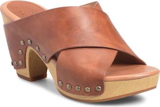 Kork-ease Gracie Platform Mule Sandal in Dark Tan Fullgrain at Nordstrom, Size 11