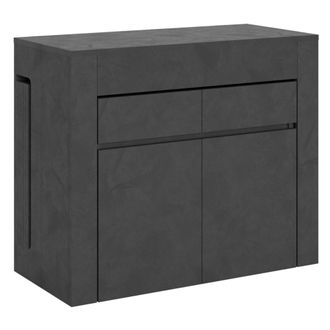 Itamoby Consola extensible 90x42/302 cm efecto madera, antracita espatulado
