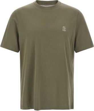Brunello Cucinelli Green Crew Neck T-Shirt