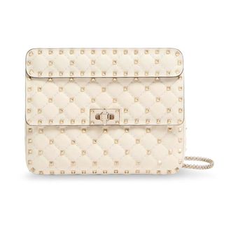 Valentino Garavani Dames, Tassen, Beige, Maat: ONE Size Leer