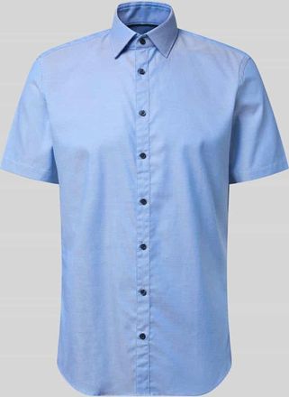 Jake*s Slim Fit Business-Hemd aus Baumwolle mit Kentkragen in Royal, Gr&ouml;&szlig;e 37/38