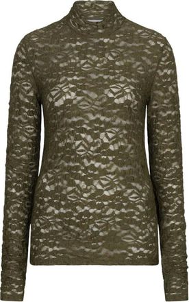 Dante6 Irony Kantkraag Top - Dames - Blouses & Shirts - Groen - Maat: S Polyamide