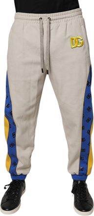 Dolce & Gabbana Mens Multicolor Cotton Dg Jogger Sweatpants Pants Polyester Elastane
