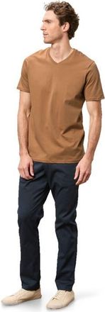 Pact Organic Softspun V-Neck Tee in Brown Sugar at Nordstrom, Size Xx-Large