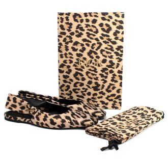 Dior Leopard Print Mizza Slingback Flats Size 39