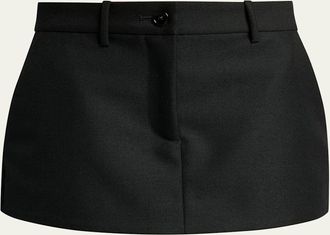 Balenciaga Starch Regenerative Wool Mini Hybrid Skort