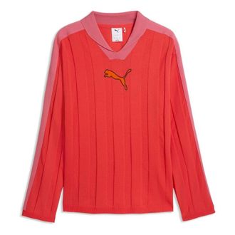 Puma T7 Long Sleeve Polo Red Glamour 635504-24