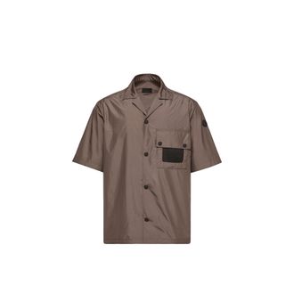Moncler Moncler Logo Short Sleeve Shirt, Men, Brown, Size: Xxl
