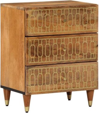 vidaXL Bedside Cabinet 50x33x62 cm Solid Wood Mango vidaXL