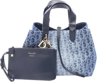 Dior Pre-owned Dior Medium Oblique Denim Toujours Tote Unisex FAAUGO4DG4JCCSTC