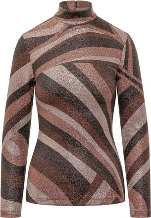 Pucci Multicolor Abstract Mock Collar Top