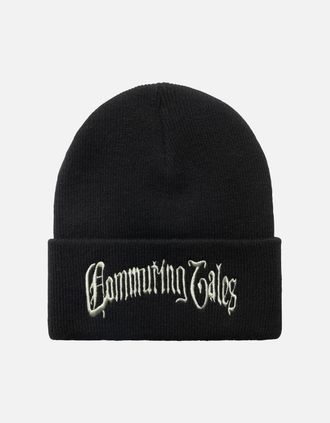 Carhartt Work in Progress Mens Carhartt WIP Commuting Tales Beanie - Black - Size: ONE size