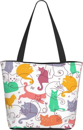 AOOEDM Cat Pattern Ladies Shopping Bag 13x11x7in.The Perfect ValentineS Day Gift.It Is The Best ValentineS Day Gift For Mom, Daughter, Wife,Etc