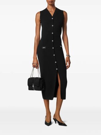 Versace button-fastening midi dress - Black