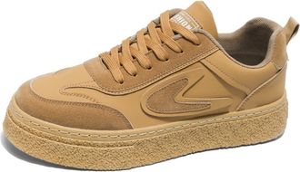 Generic Thick-Soled wear-Resistant Casual Mens Sports Low-top Flat Shoes, Khaki, 7.5-11.5