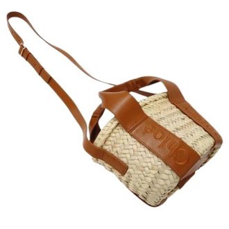 Chlo&eacute; Pre-owned Raffia Basket Handbag - Dames - Vintage Handtas - Beige - ONE Size - Leer - Vintage