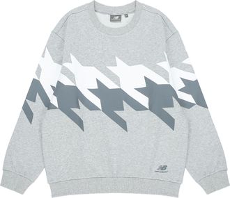 New Balance Sweatshirt Asia Sizing Grey White 5CC37253-MGR