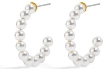 Electric Picks Beachwood Pearl Hoops in Gold at Nordstrom