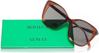 Bottega Veneta Womens oversized mirrored sunglasses - Brown - One Size