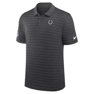 Nike Indianapolis Colts Rivalries Collection Sideline Victory Striped Nike Mens Dri-FIT NFL Polo in Grey | 03BG466M98-5U0