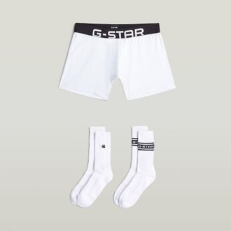G-Star Set Boxershort en Sokken 44-47 - Wit - Heren