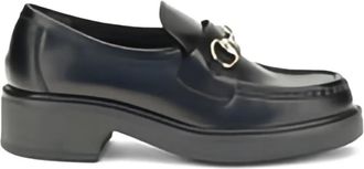 Gucci Horsebit loafers met plateauzool - Zwart
