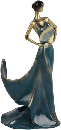 OEM Estatua De Bella Dama Portabotellas - Resina Azul - Figura De Bailarina - Decoraci&oacute;n Art&iacute;stica Original