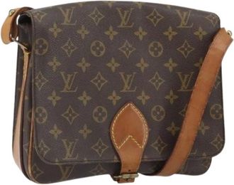 Louis Vuitton Pre-owned Cross Body Bags, female, Brown, Size: ONE SIZE Pre-owned Vintage Canvas Crossbody Bag