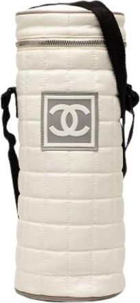 Chanel Pre-owned Nylon Crossbody Mini Bag - Dames - Vintage Mini Tas - Wit - ONE Size - Nylon - Vintage