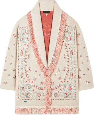 Alanui Bandana Jacquard Cardigan