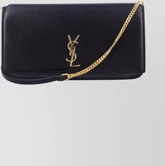 Saint Laurent leather cassandre phone holder