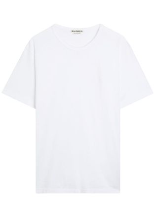 J.W.Anderson Logo-embroidered Cotton T-shirt - White - XL