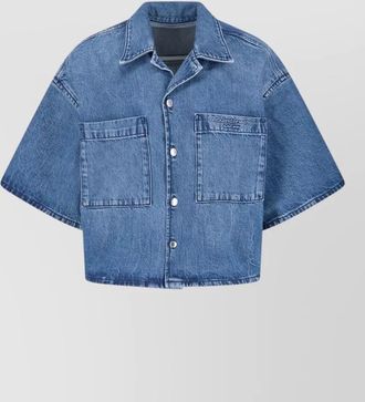 Alexander Wang collared short sleeve shirt chest pockets