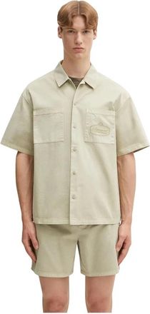 Represent Korte Mouw Katoenen Overshirt - Heren - Zomerjassen - Beige - XL - Katoen - Jassen