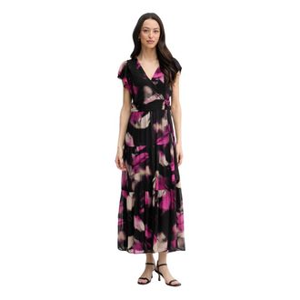 DKNY Vestido Largo con Lazada y Volantes - Dresses - Mujer - Multicolor - M