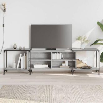 vidaXL Vidaxl - Mobile Porta tv Grigio Sonoma 203x37x50 cm in Legno Multistrato