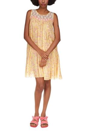 Anna Sui Arcadia Blossom Sleeveless Dress in Cantaloupe Multi at Nordstrom, Size X-Small