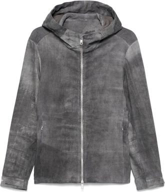 Giorgio Brato Giacca in pelle scamosciata - Grigio