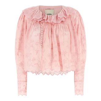 Isabel Marant Zelly Top - female - Isabel Marant - Blouses - Pink - M - Blouses & Shirts