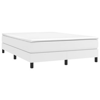 vidaXL Estructura De Cama Sin Colch&oacute;n Cuero Sint&eacute;tico Blanco 140x190cm Vidaxl