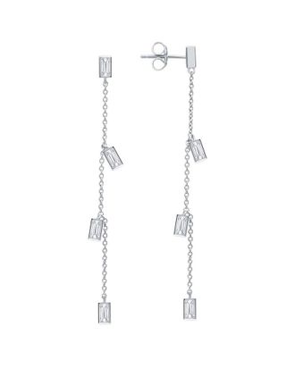 Crislu Silver CZ Earrings