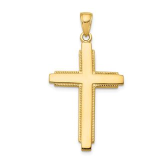 Diamond2Deal 10k Gold Cross Pendant