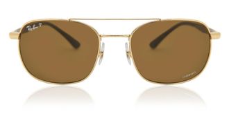 Ray-Ban RB3670CH Polarized 001/AN Mens Sunglasses Gold Size 54