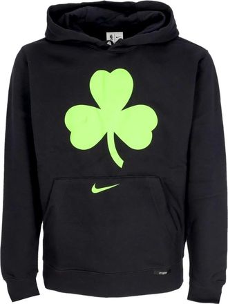 Nike City Edition Club Hoodie Zwart/Groen - Heren - Sportshirts - Zwart - S - Katoen - Fitness