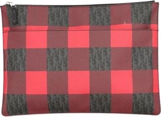 Dior Pre-owned Trotter Clutch Bag - Heren - Vintage Clutch - Rood - ONE Size - Vintage