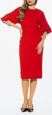 Alexia Admor Auden Sheath Midi Dress in Red at Nordstrom Rack, Size X-Large