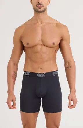 Saxx DropTemp Cooling Mesh Relaxed Fit Boxer Briefs in Black at Nordstrom, Size X-Large